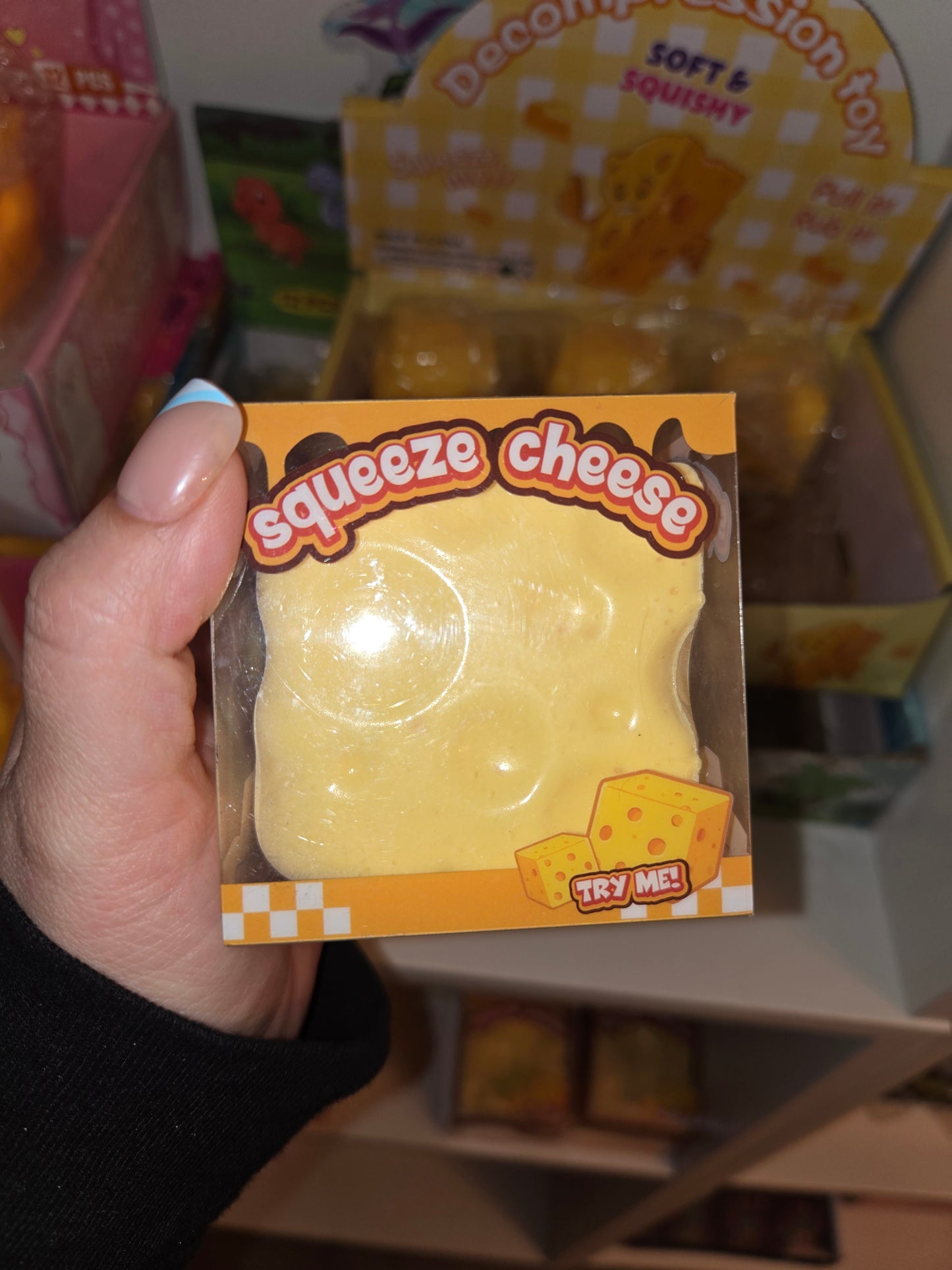 Boxed foam cheese squishy