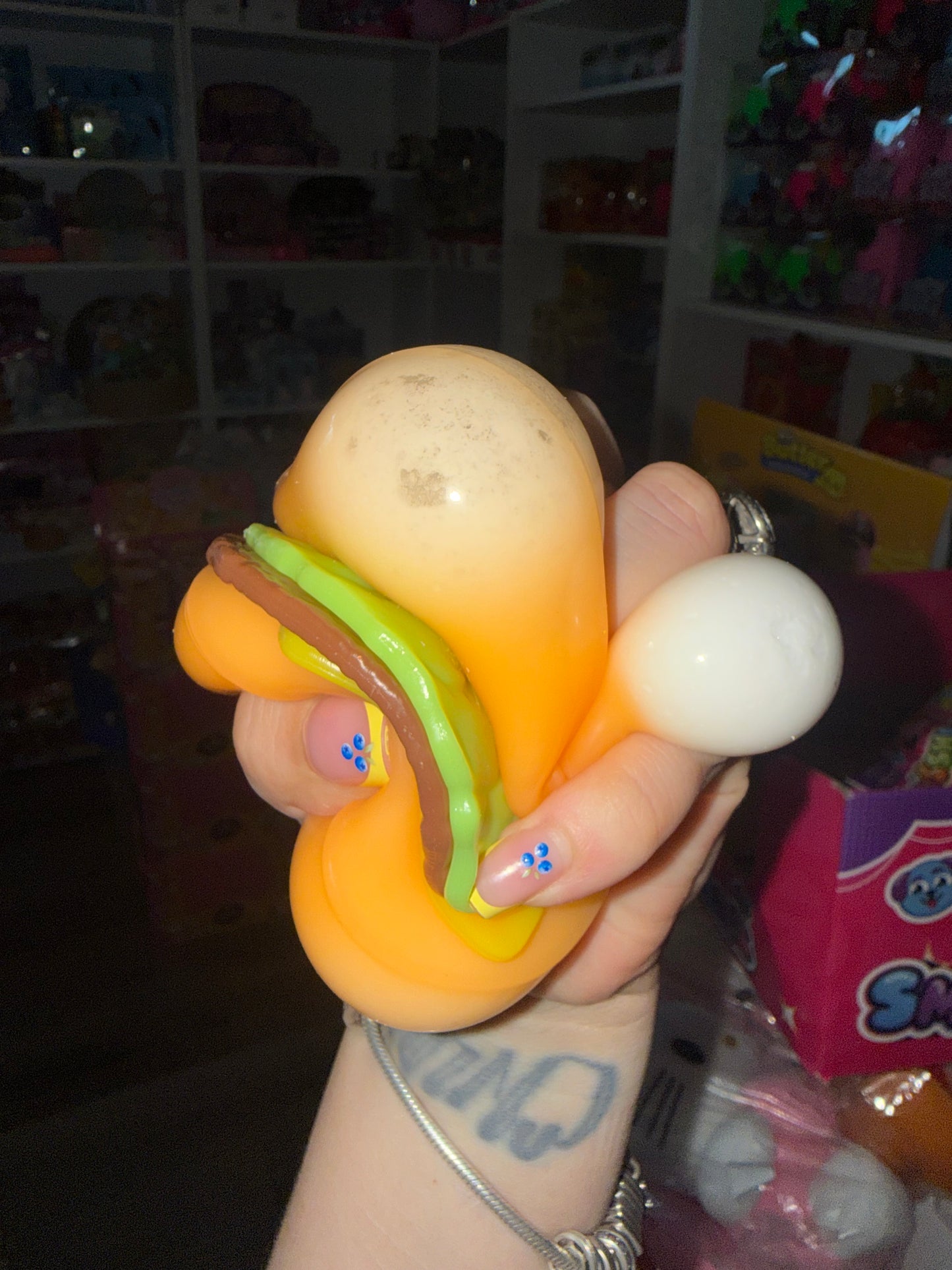 Burger squishy peelable