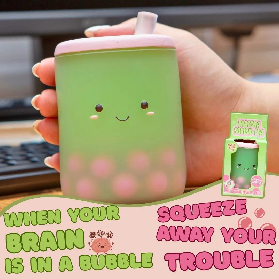 Matcha squish-tea squishy