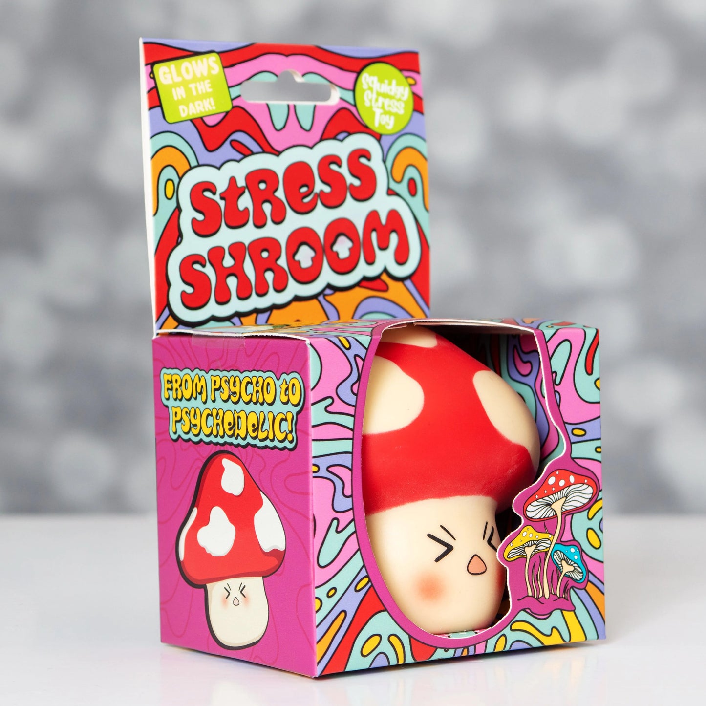 Stress mushroom squishy (glow in the dark)
