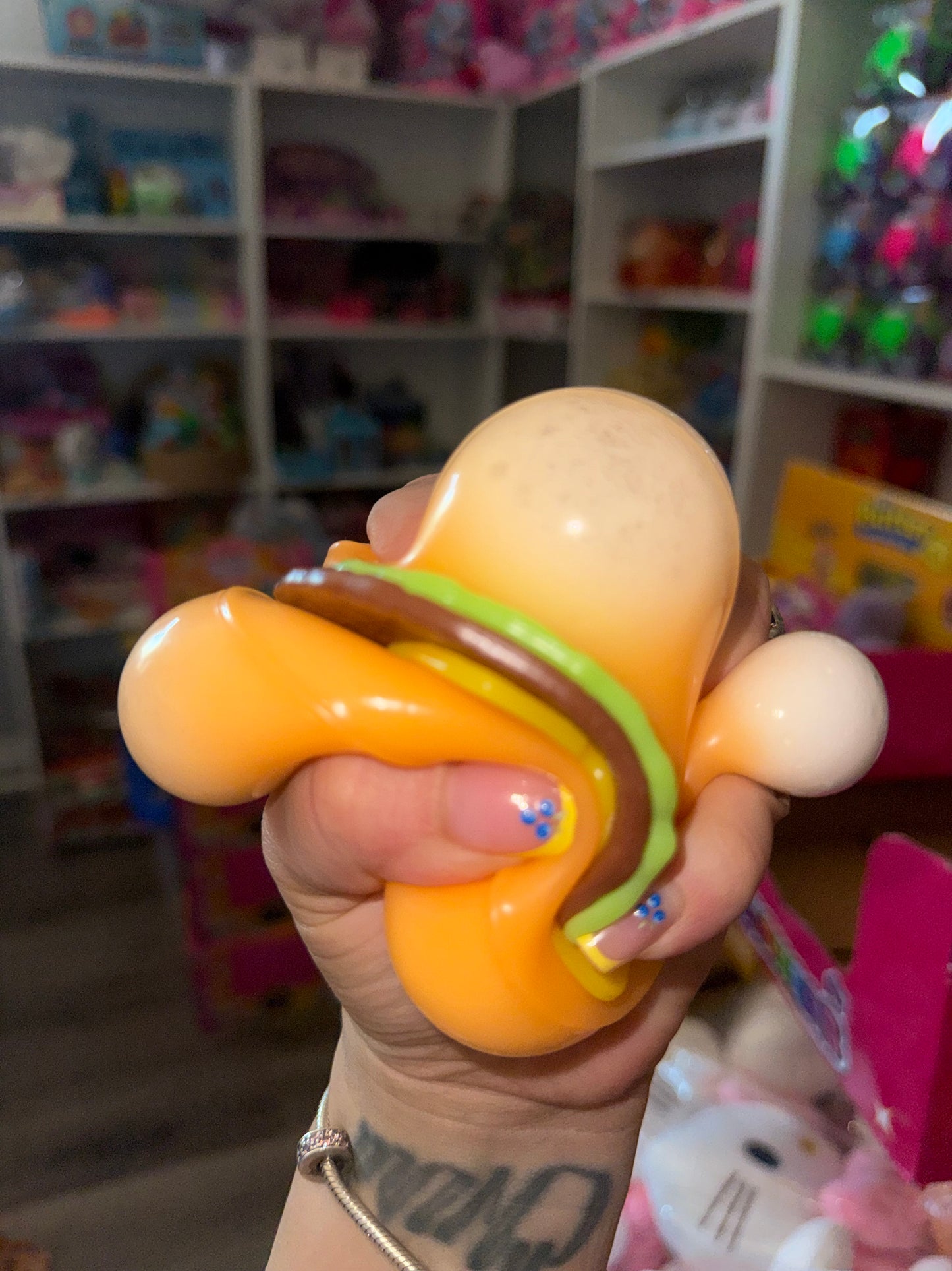 Burger squishy peelable