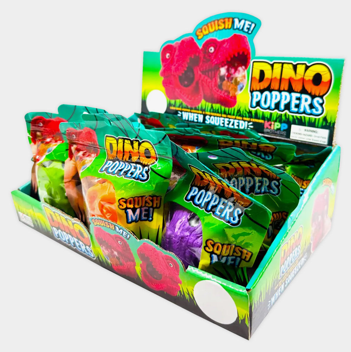 Dino squishy poppers