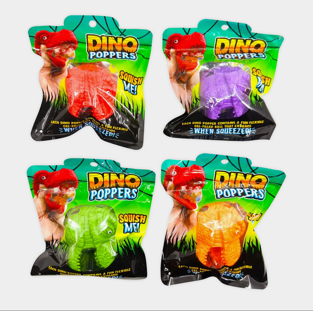 Dino squishy poppers