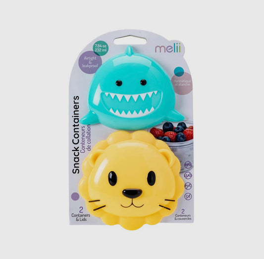 Snack containers shark/Lion Melii