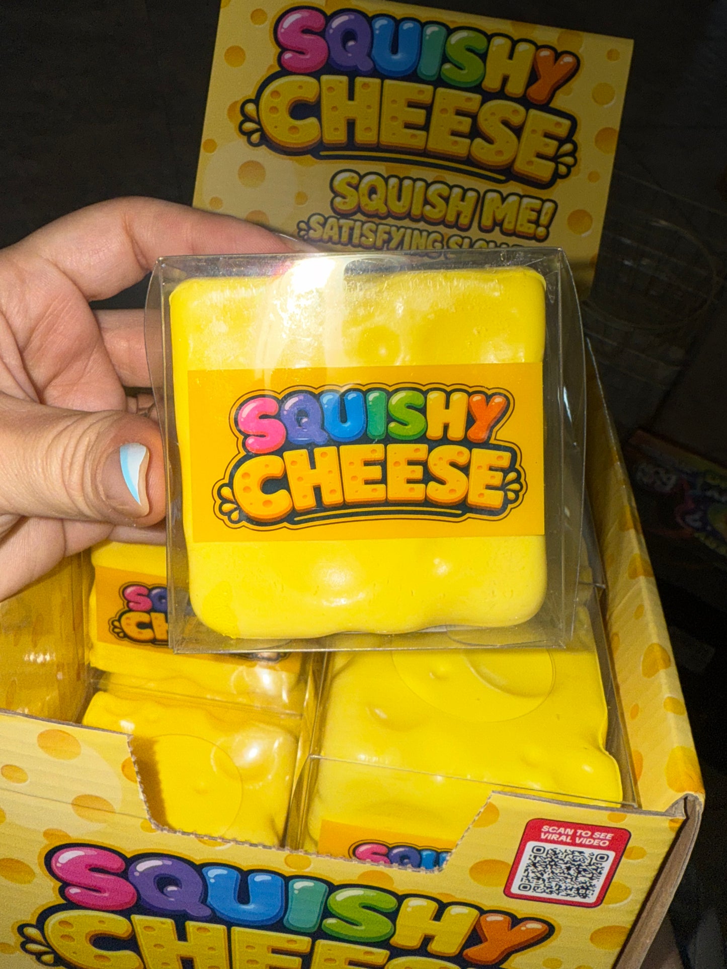 Boxed foam cheese squishy