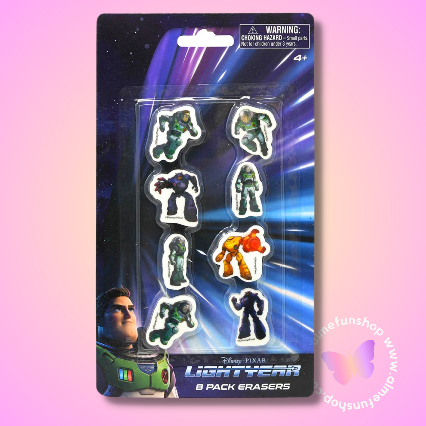 Lightyear 8 pack eraser set