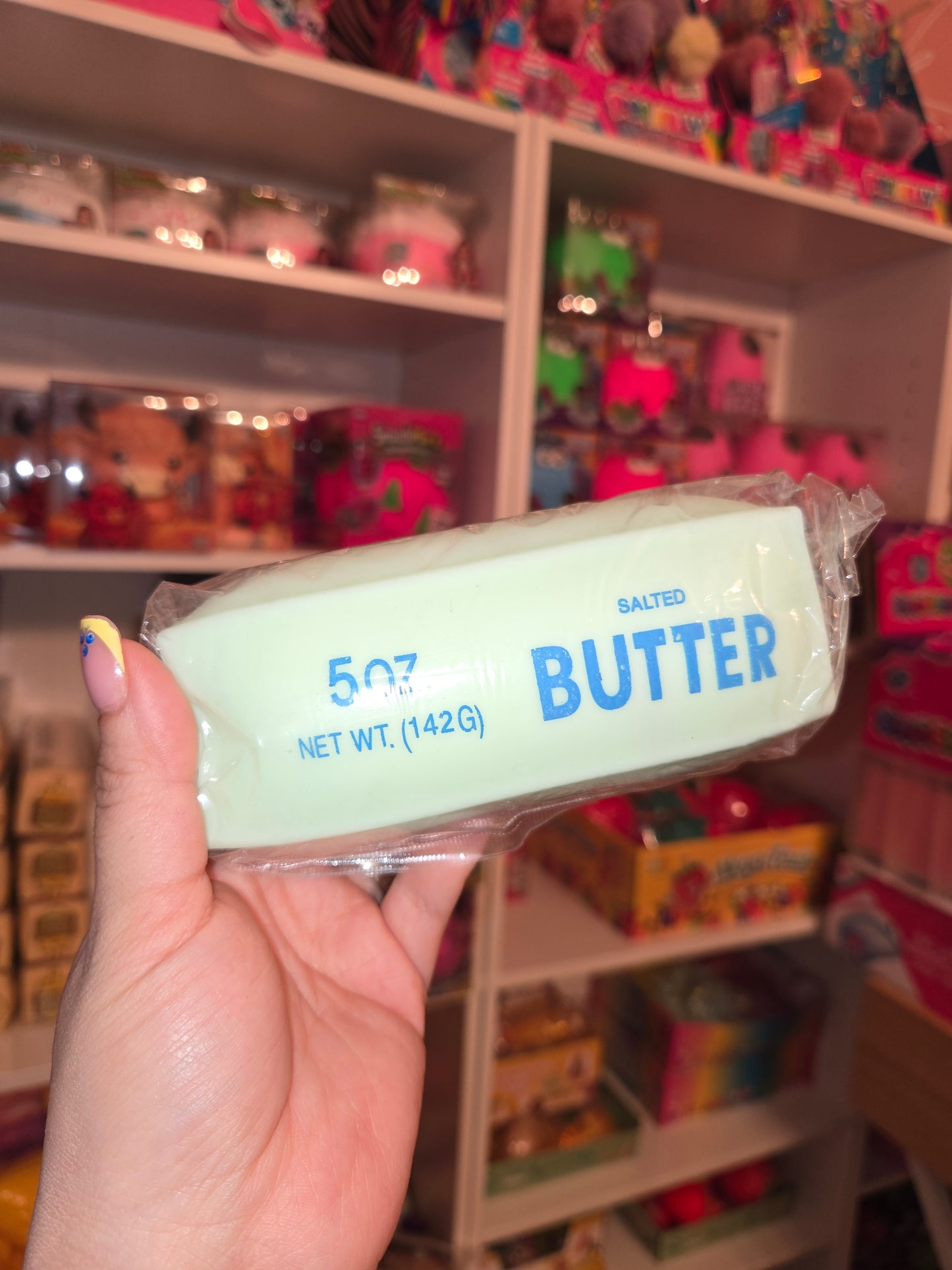 Mint green filled butter