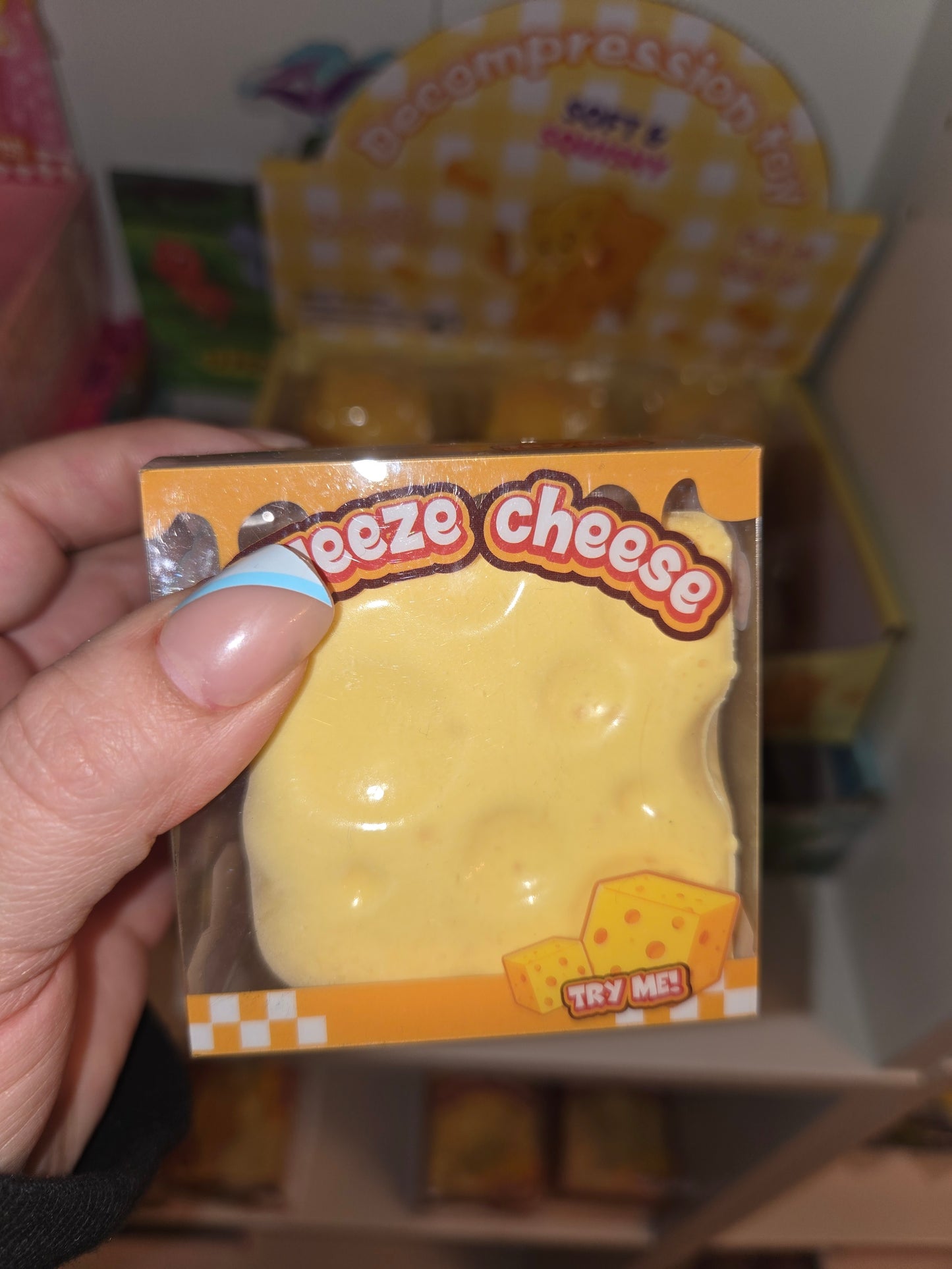 Boxed foam cheese squishy