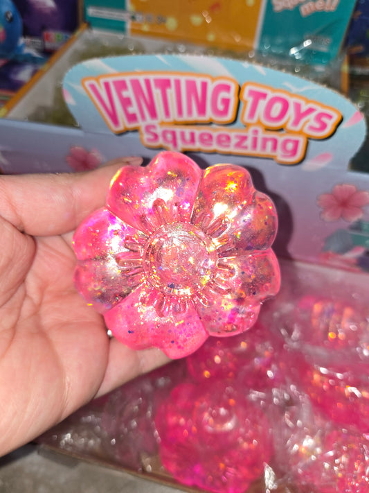 Flower glitter squishy