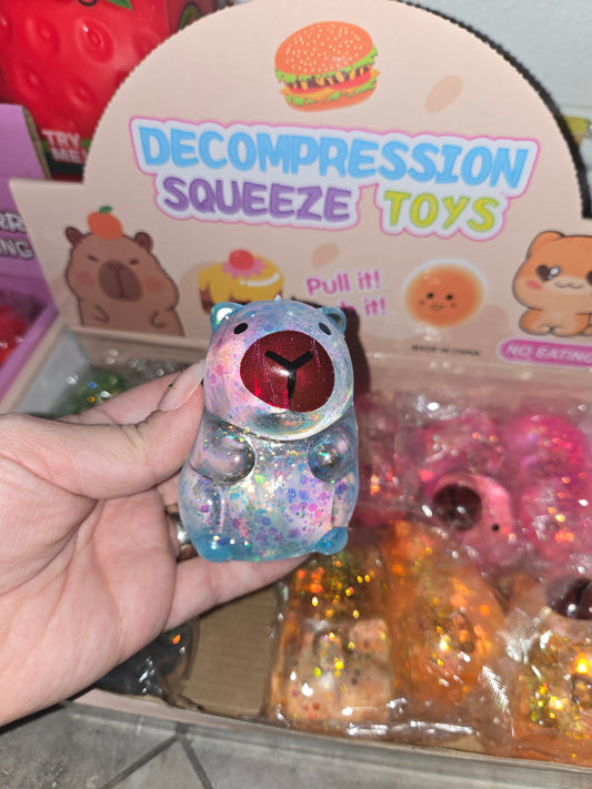 Glitter capybara squishy