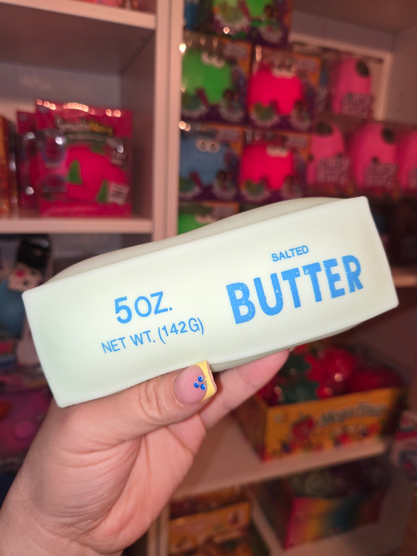 Mint green filled butter
