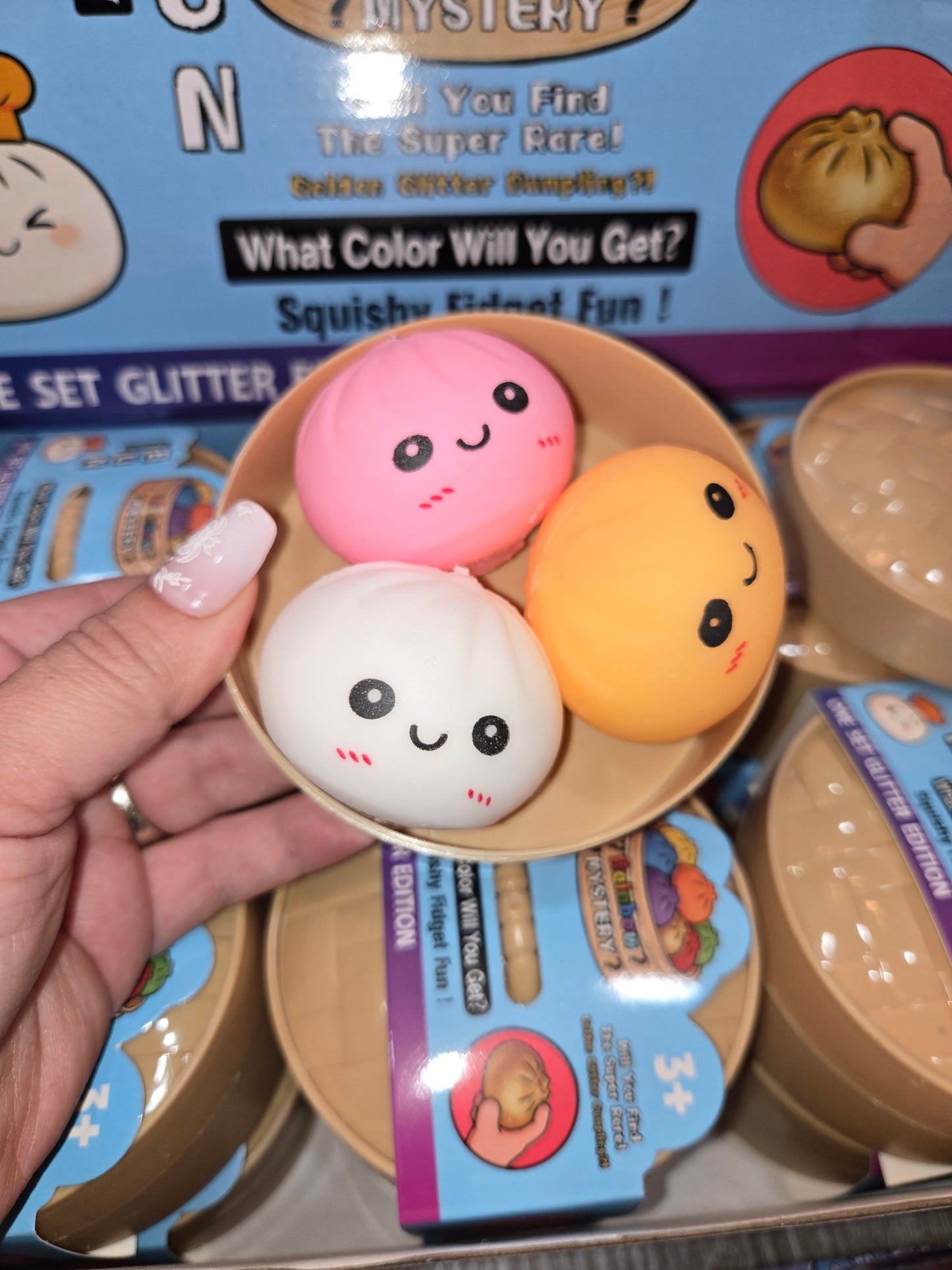 3 dumplings set faces