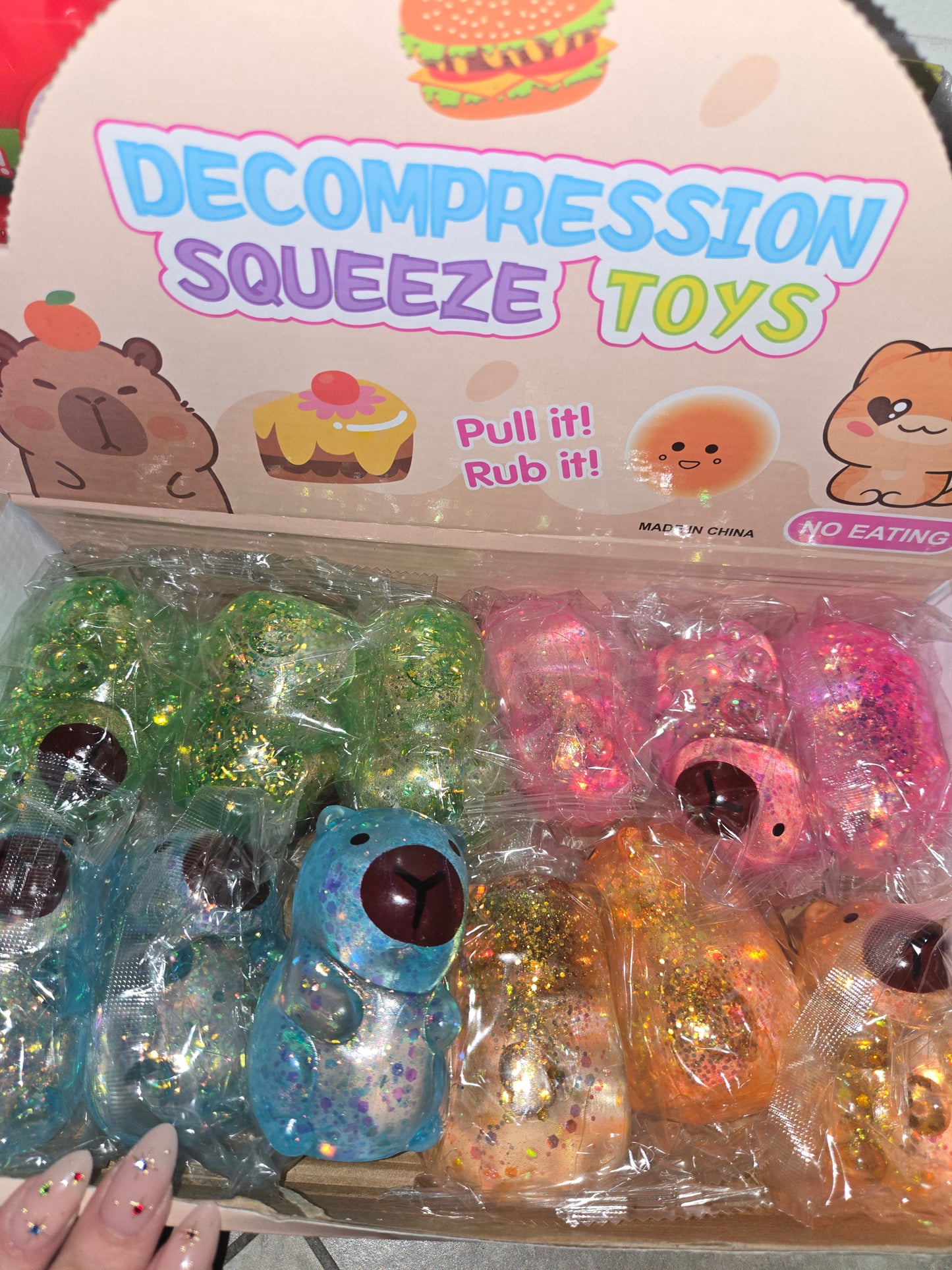 Glitter capybara squishy