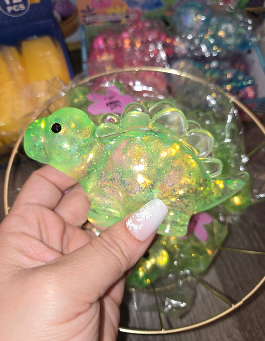 Glitter Dino squishy