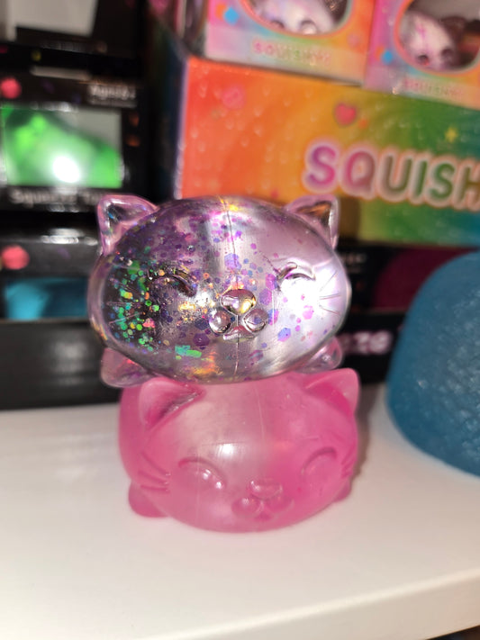 Glitter kitty squishy