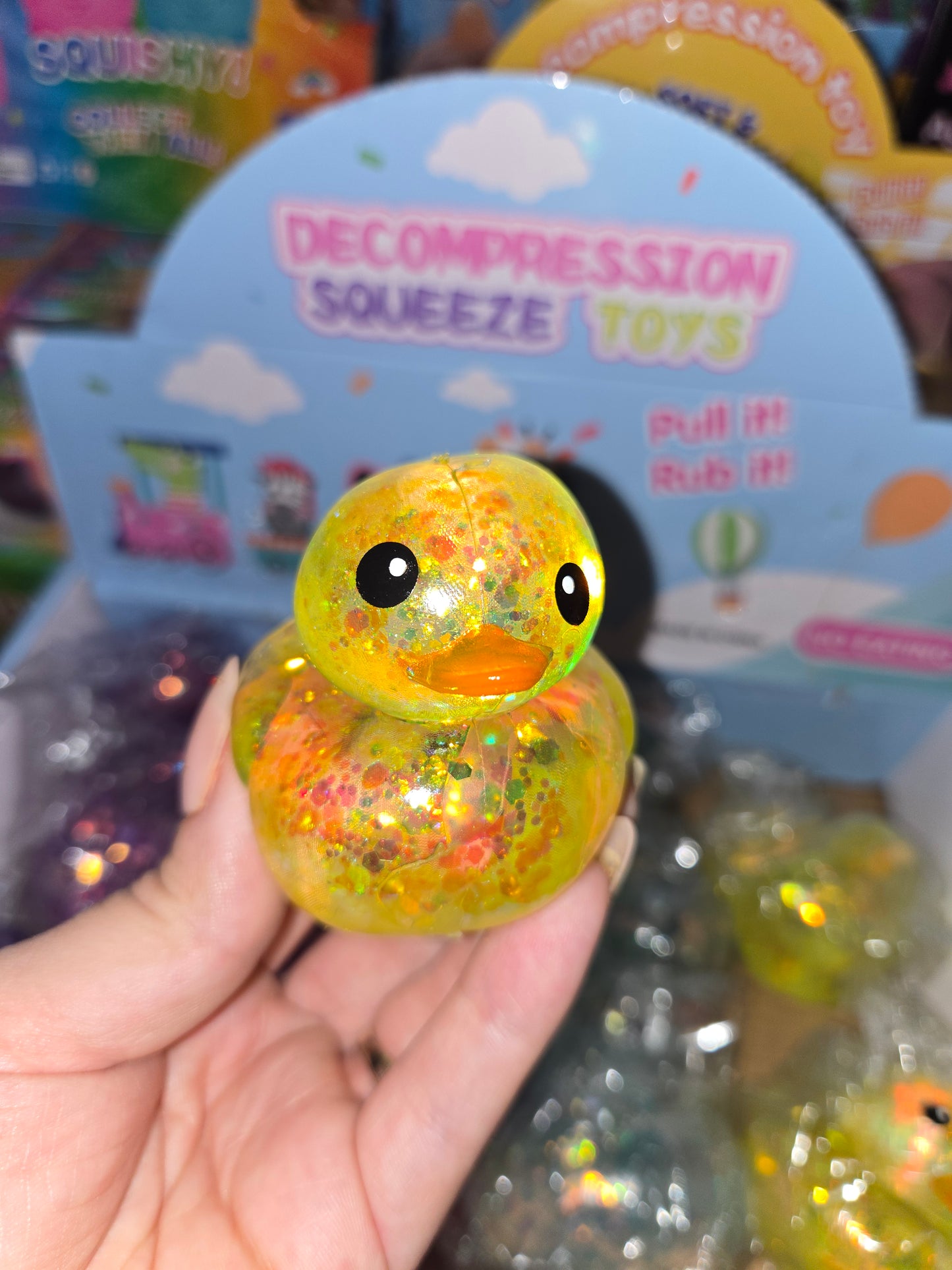 Glitter sitting duck