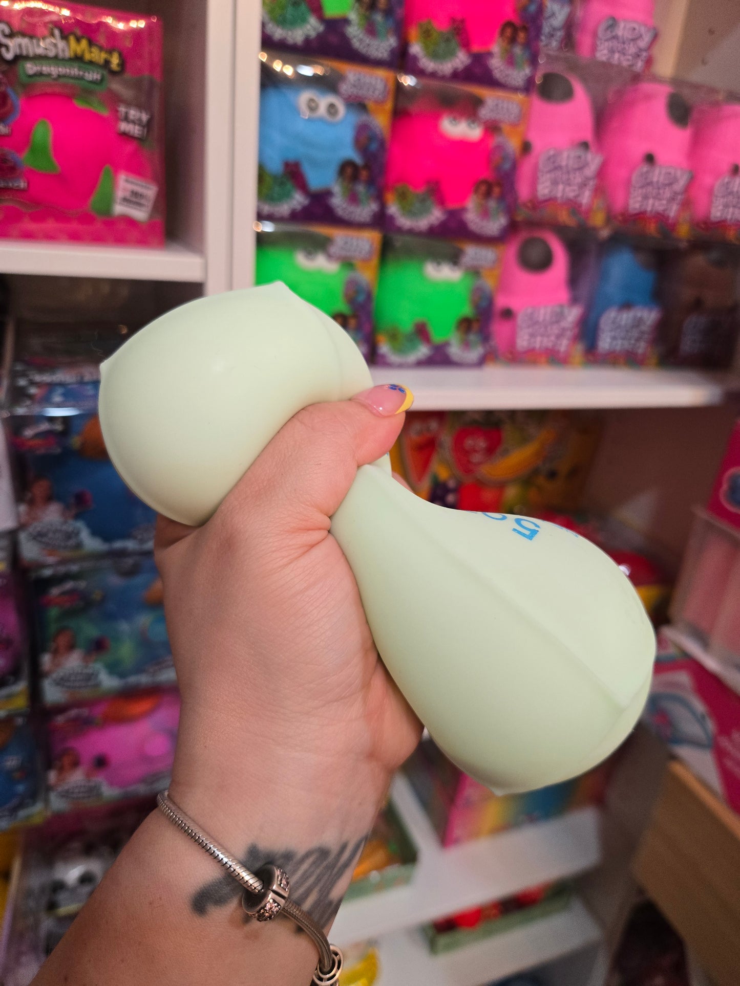 Mint green filled butter