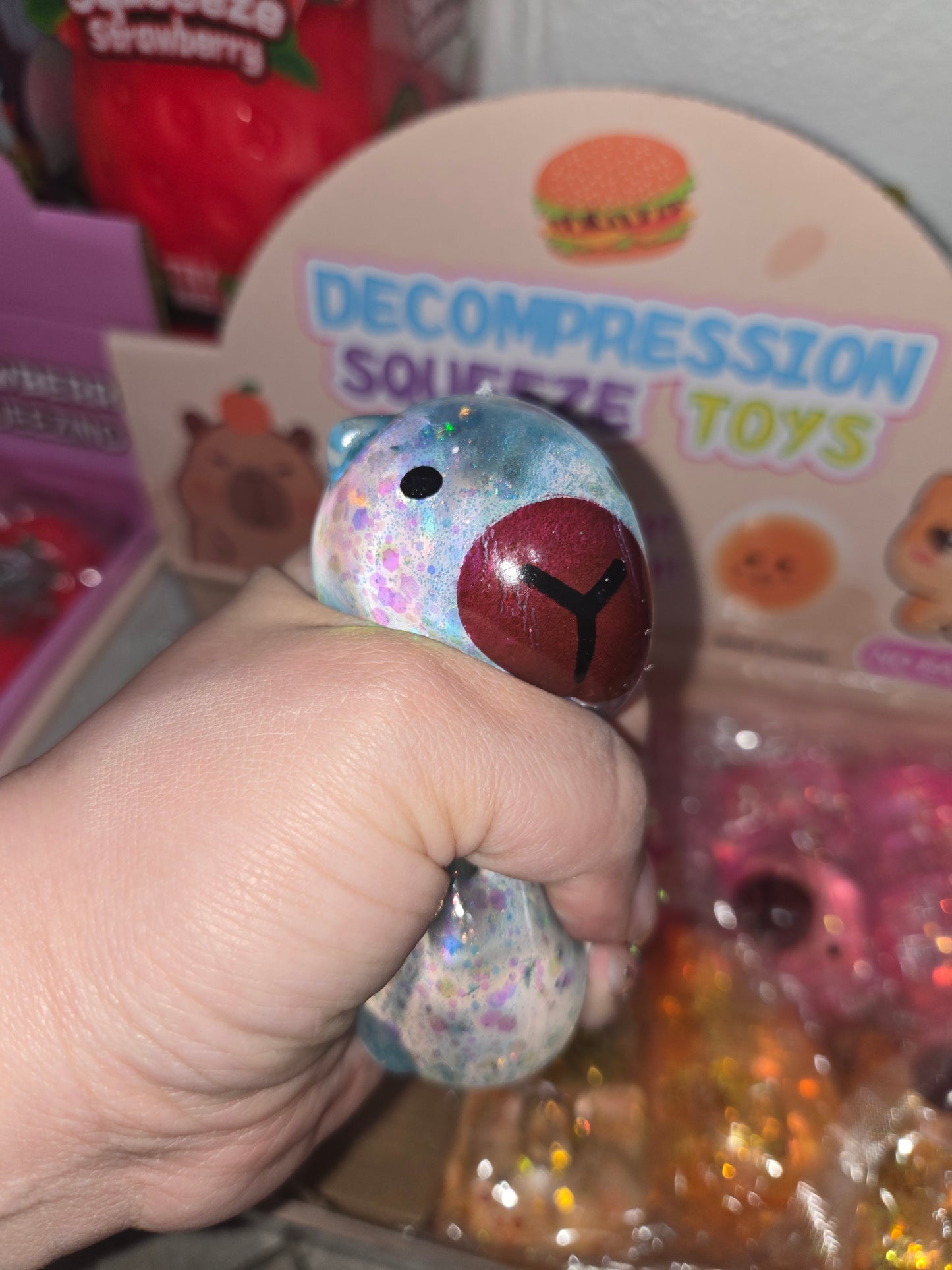 Glitter capybara squishy